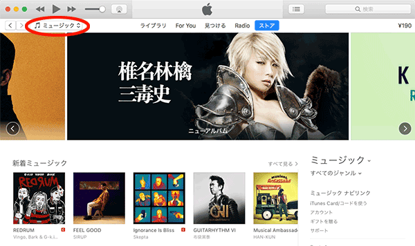 AppStoreの表示がない場合